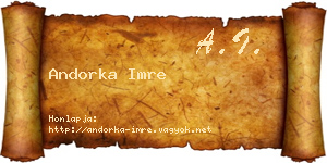 Andorka Imre névjegykártya