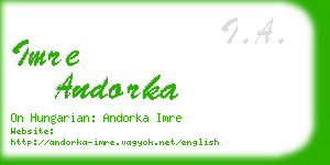 imre andorka business card